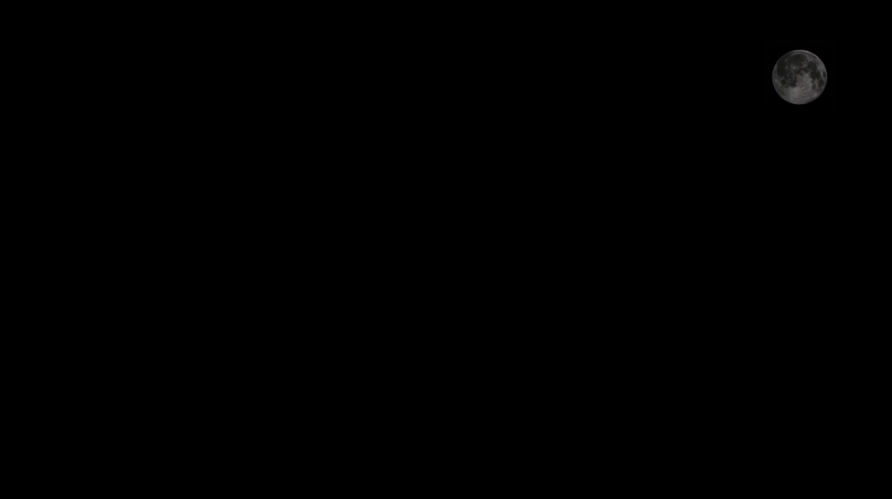 黑色夜空中的月亮