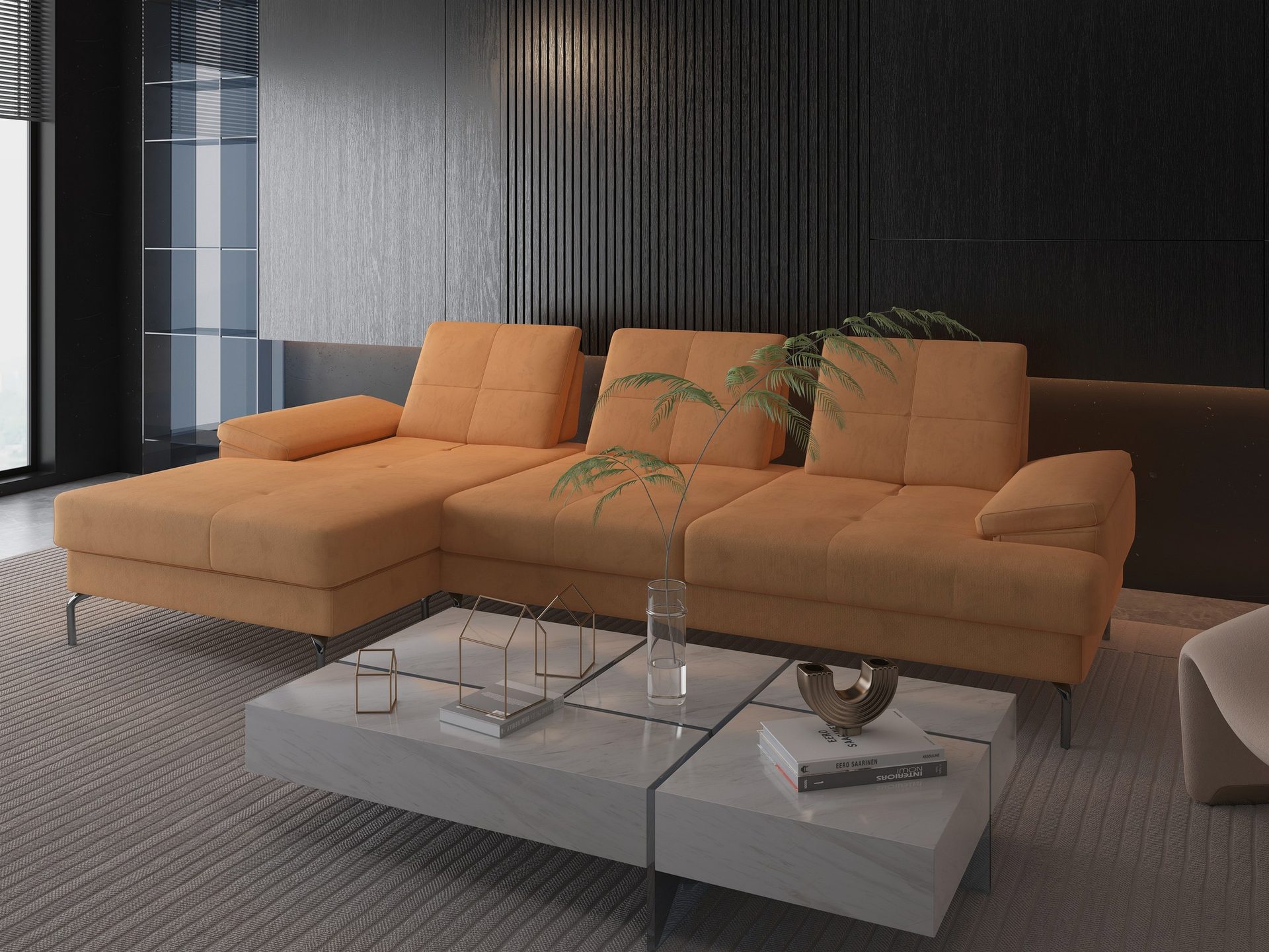 Modellazione di Divani 沙发右侧室内渲染图