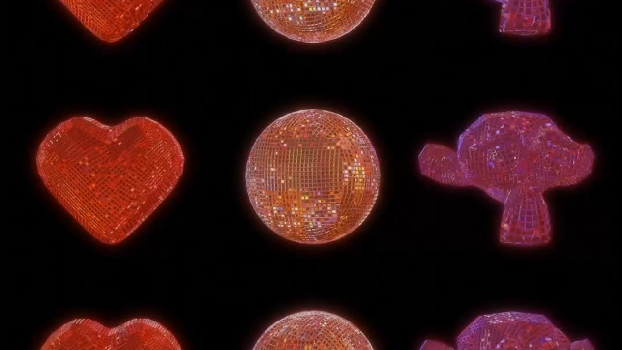 闪耀的灯球 Blender 写实风视觉实验预览图