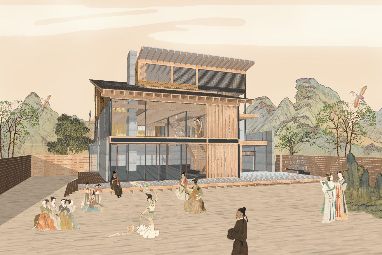 古风建筑风格化效果图