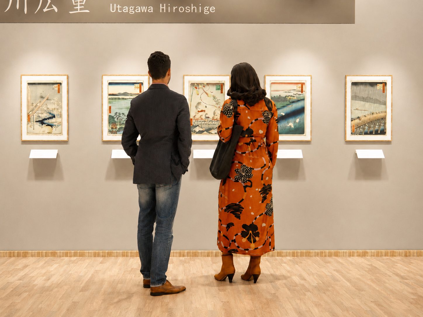 浮世绘展陈空间观众观看场景
